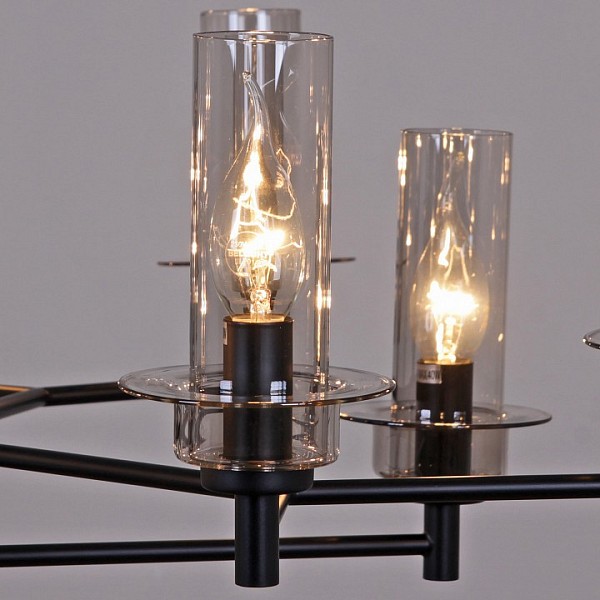Люстра на штанге ILLUMICO IL2216 черный арт. IL2216-12PLS-24 HIGHBALL