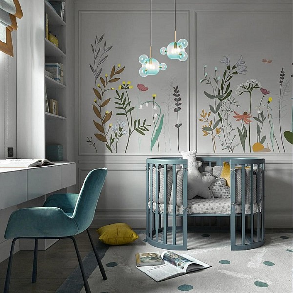 Подвесной светильник Loft it Bolle желтый арт. 2027-P6 Blue mini
