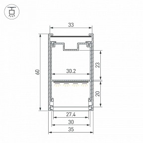 Профиль Arlight LINE металл арт. 062978