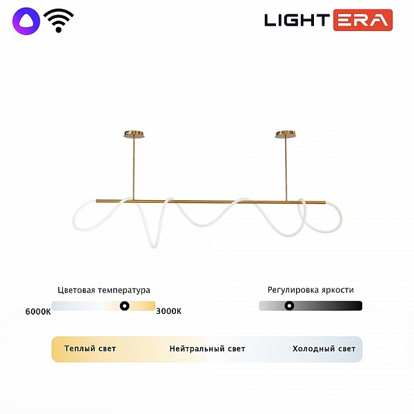 Светильник на штанге LIGHTERA Nyasa латунь арт. LE117L-110GA WIFI