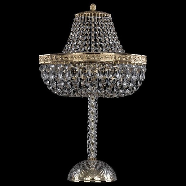 Настольная лампа декоративная Bohemia Ivele Crystal 1901 золото арт. 19013L4/H/35IV G