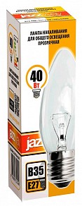 Лампа накаливания Jazzway   арт. B35 240V 40W E27 clear