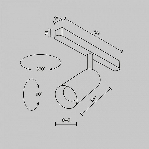 Светильник на штанге Maytoni Focus LED черный арт. TR032-4-5W3K-M-DS-BW