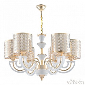 Подвесная люстра Arte Milano Florentia-8857 белый арт. 308857/6 Wh/Gd