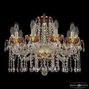 Подвесная люстра Bohemia Ivele Crystal 5413 золото арт. 5413/10/200 G Amber/M-1H