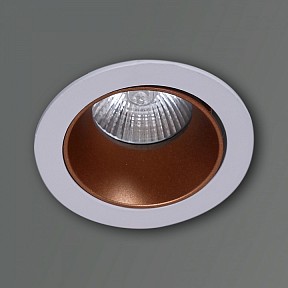 Встраиваемый светильник Reluce 16085 белый арт. 16085-9.0-001PT MR16 WT+ROSE GD