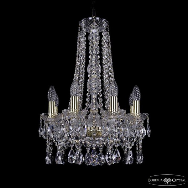Подвесная люстра Bohemia Ivele Crystal 1413 золото арт. 1413/8/141/h-59 G