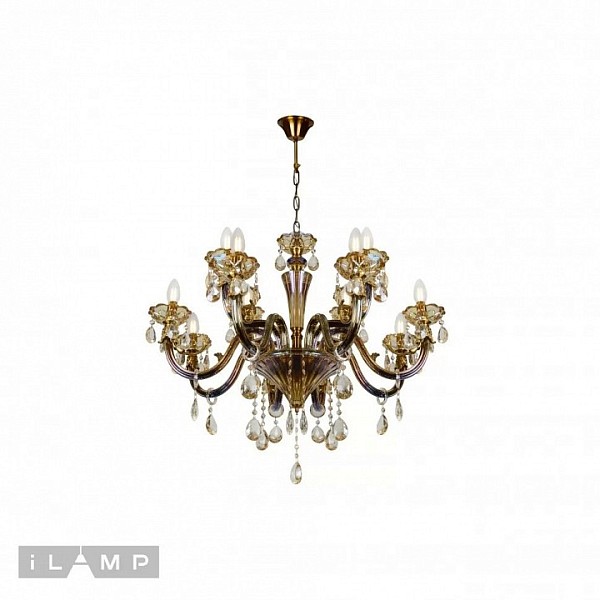 Подвесная люстра iLamp Asia бронза арт. 61081-8+4 BR