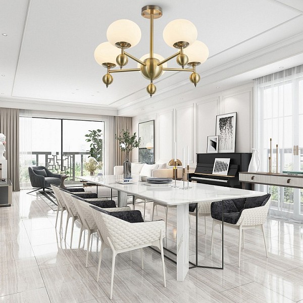 Люстра на штанге Arte Milano Neapolis-70307 золото арт. 270307/5 GD