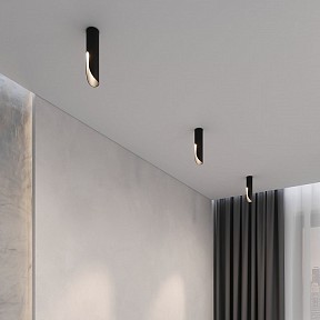 Накладной светильник Elektrostandard Apex черный арт. 25113/LED 7W 3000K черный