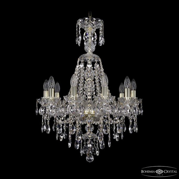 Подвесная люстра Bohemia Ivele Crystal 1415 золото арт. 1415/10/200/XL-76 G