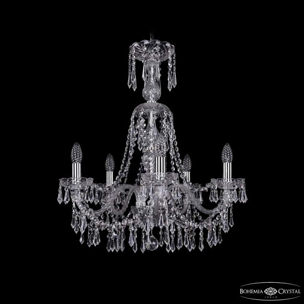 Подвесная люстра Bohemia Ivele Crystal 1403 никель арт. 1403/5/195/XL-65 Ni