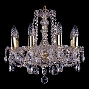 Подвесная люстра Bohemia Ivele Crystal 1402 золото арт. 1402/8/141/G