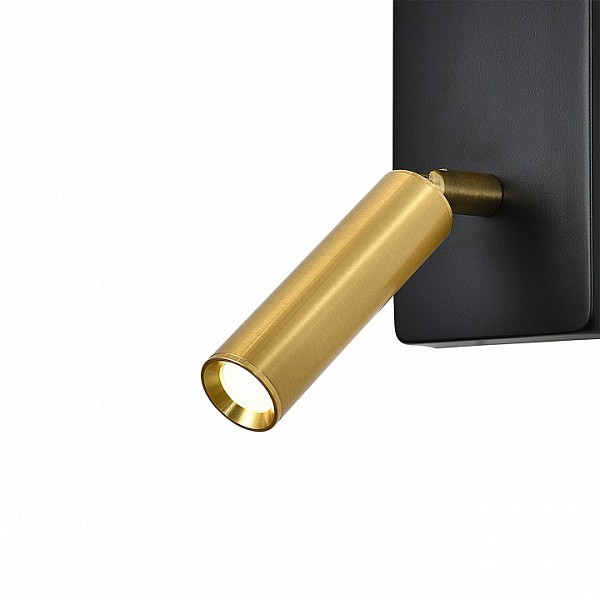 Бра с подсветкой Escada 598 черный арт. 598/1A Black/Brass
