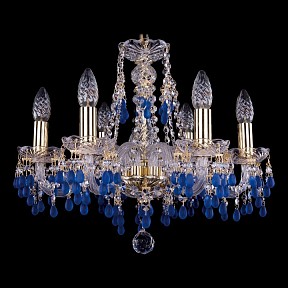 Подвесная люстра Bohemia Ivele Crystal 1410 золото арт. 1410/6/160/G/V3001