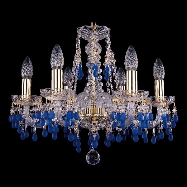 Подвесная люстра Bohemia Ivele Crystal 1410 золото арт. 1410/6/160/G/V3001