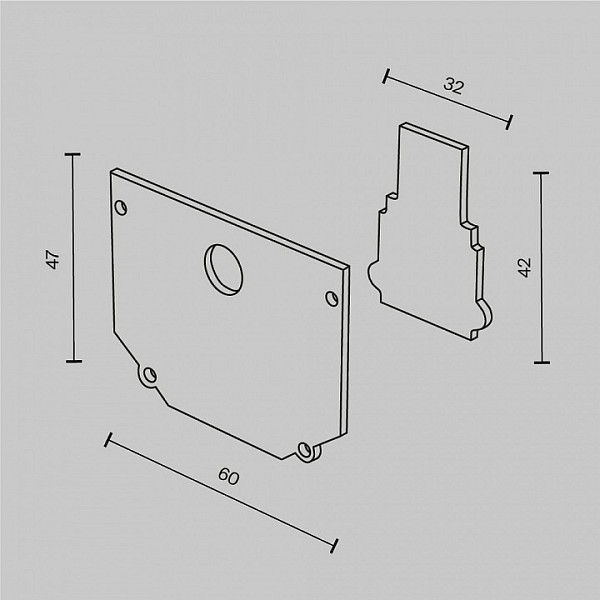 Заглушка Maytoni Accessories for tracks Exility черный арт. TRA034EC-SCH-42B