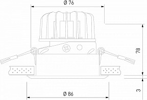 Встраиваемый светильник Elektrostandard Osti черный арт. 25081/LED