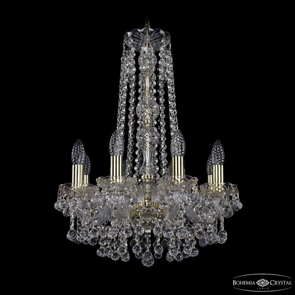 Подвесная люстра Bohemia Ivele Crystal 1409 золото арт. 1409/8/141/h-59 G