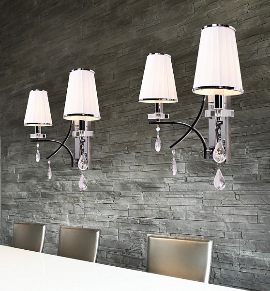 Бра LUMINA DECO Glamour хром арт. LDW 66247-2 WT+CHR
