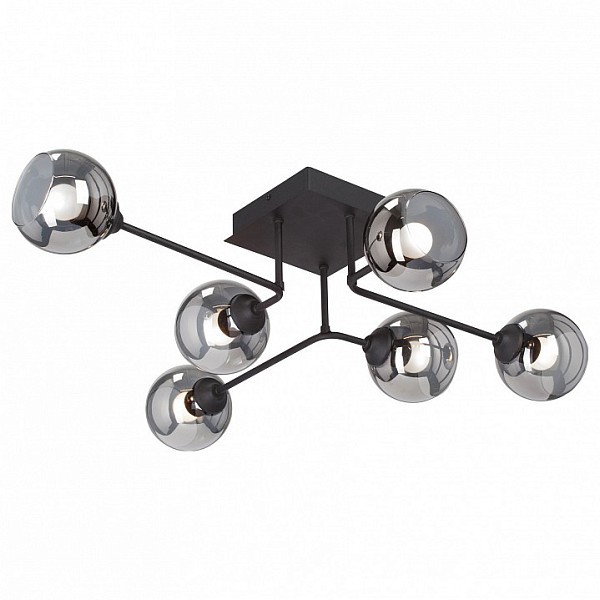 Потолочная люстра Vitaluce V4795 черный арт. V4795-1/6PL