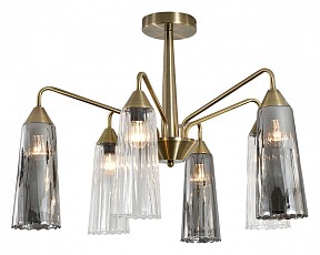 Люстра на штанге Indigo Campana коричневый арт. 13028/6R Brass