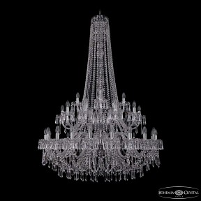 Подвесная люстра Bohemia Ivele Crystal 1403 никель арт. 1403/20+10+5/400/h-164/2d Ni