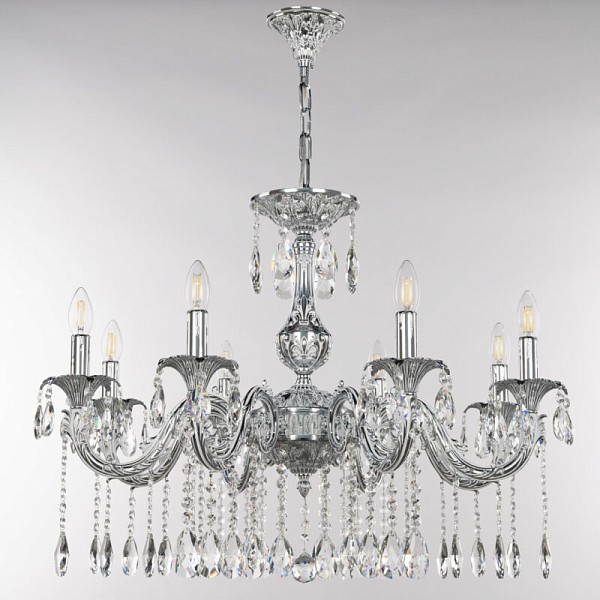 Подвесная люстра Bohemia Ivele Crystal AL7901 никель арт. AL79101/8/250 A NW