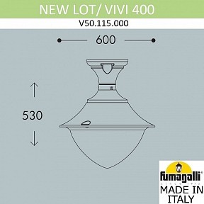Светильник на штанге Fumagalli Vivi серый арт. V50.115.000.AXH27