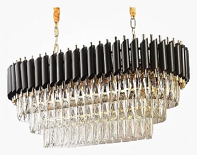 Подвесной светильник Imperiumloft Empire Black Rectangular Chandelier Crystal золото арт. 40.2893