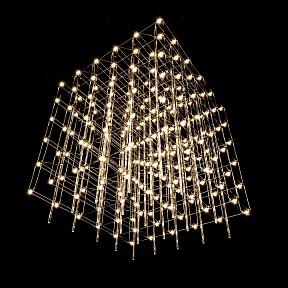Подвесная люстра O-LUCE Cosmic Glass ячейка 15*15 см золото арт. 1094011-6