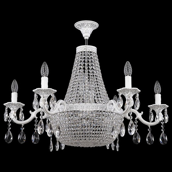 Люстра на штанге Bohemia Ivele Crystal AL2205 металл арт. AL2205H201/6/80FL WMN