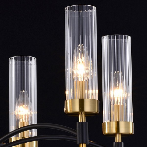 Люстра на штанге ILLUMICO BRASS TUBO бронза арт. IL5177-6PLS-29 BRASS TUBO