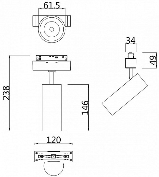 Светильник на штанге Maytoni Focus LED белый арт. TR019-2-15W4K-W