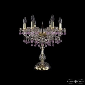 Настольная лампа декоративная Bohemia Ivele Crystal 1410 золото арт. 1410L/6/141-47 G V7010