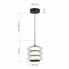 Подвесной светильник ST-Luce FRITTELA черный арт. SL6239.403.03