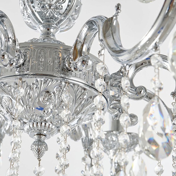 Подвесная люстра Bohemia Ivele Crystal AL7801 никель арт. AL78101/8/250 B Ni