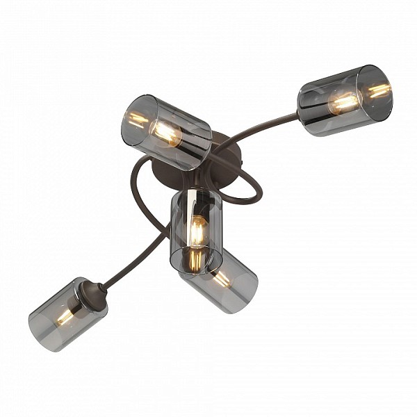 Потолочная люстра Vitaluce V2048 коричневый арт. V2048-7/5PL