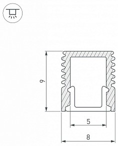 Профиль Arlight SL-MINI белый арт. 037109
