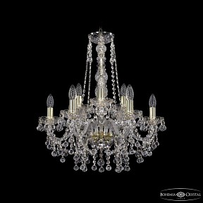 Подвесная люстра Bohemia Ivele Crystal 1409 золото арт. 1409/6+3/195/h-63 G