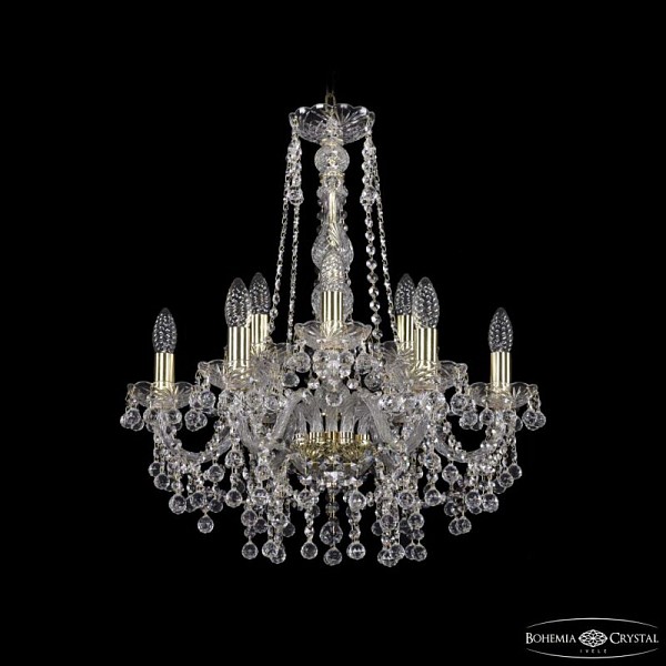 Подвесная люстра Bohemia Ivele Crystal 1409 золото арт. 1409/6+3/195/h-63 G