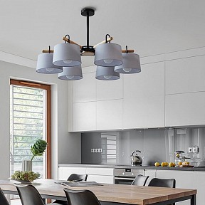 Люстра на штанге Imperiumloft Even Gray коричневый арт. EVEN01