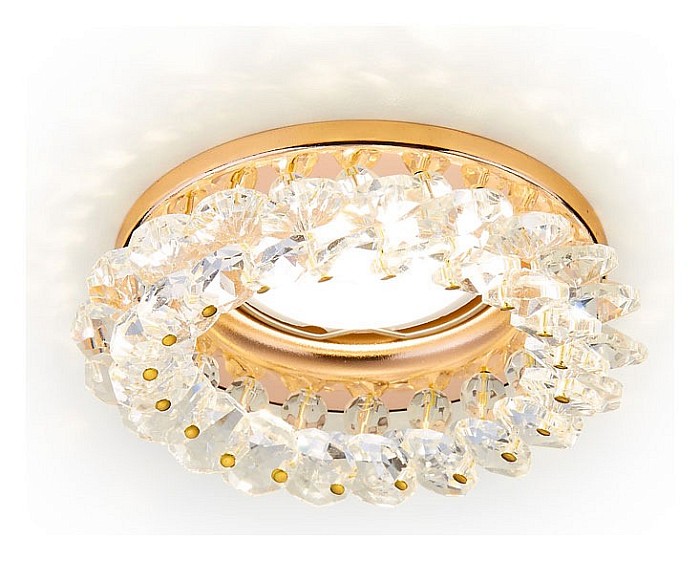 Встраиваемый светильник Ambrella Light Crystal K206 золото арт. K206 CL/G