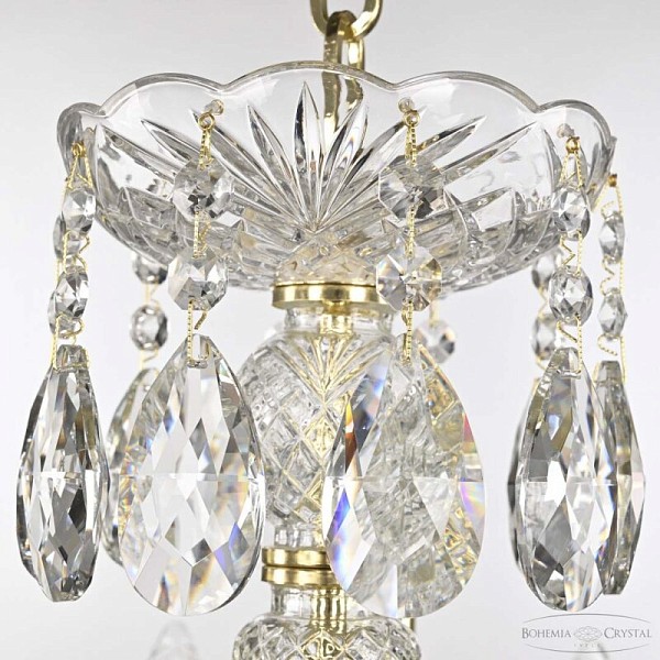 Подвесная люстра Bohemia Ivele Crystal 117 золото арт. 117/10+5/240 G