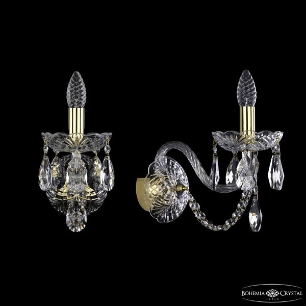 Бра Bohemia Ivele Crystal 1402 золото арт. 1402B/1/195/XL G