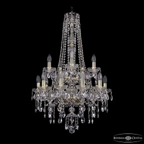 Подвесная люстра Bohemia Ivele Crystal 1415 золото арт. 1415/10+5/200/h-92/2d G