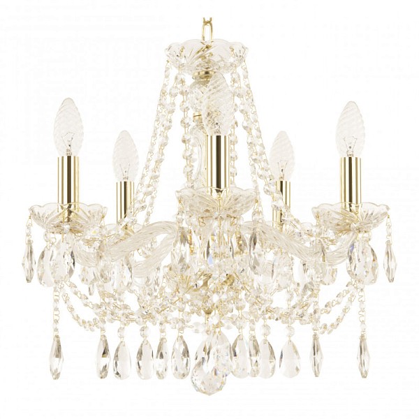 Подвесная люстра Bohemia Ivele Crystal 107 золото арт. 107/5/141 G