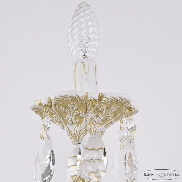 Настольная лампа декоративная Bohemia Ivele Crystal AL7801 белый арт. AL78100L/1-38 WMG