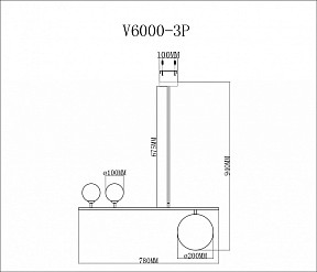 Светильник на штанге Moderli Sheman желтый арт. V6000-3P