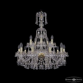 Подвесная люстра Bohemia Ivele Crystal 1409 золото арт. 1409/10+5/240/XL-77 G